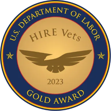 U.S. Department of Labor Hire Vets Gold Award 2023